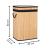 Cos de rufe din bambus cu capac, sac detasabil, volum 72L, 42x33x60cm, maro Household NewTrend