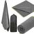Prosop de plaja cu uscare de rapida, husa de transport, 90x180cm, gri Household NewTrend