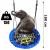 Leagan tip cuib Spider, 100cm, inaltime reglabila, 150 kg, Albastru Negru Household NewTrend
