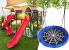 Leagan tip cuib Spider, 100cm, inaltime reglabila, 150 kg, Albastru Negru Household NewTrend