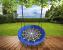 Leagan tip cuib Spider, 100cm, inaltime reglabila, 150 kg, Albastru Negru Household NewTrend