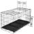 Cusca pentru animale, 2 usi, Pliabila din metal, XXL, Negru, 130x70x61 cm Household NewTrend