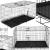 Cusca pentru animale, 2 usi, Pliabila din metal, XXL, Negru, 130x70x61 cm Household NewTrend
