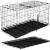 Cusca pentru animale, 2 usi, Pliabila din metal, XXL, Negru, 130x70x61 cm Household NewTrend