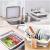 Uscator de vase pliabil, din pastic si silicon, 36x31x12cm, suport tacamuri, alb si gri Household NewTrend