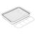 Uscator de vase pliabil, din pastic si silicon, 36x31x12cm, suport tacamuri, alb si gri Household NewTrend