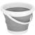 Lighean pliabil, rotund, din plastic si silicon, 25x19cm, 5litri, gri Household NewTrend