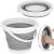 Lighean pliabil, rotund, din plastic si silicon, 25x19cm, 5litri, gri Household NewTrend