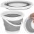 Lighean pliabil, rotund, din plastic si silicon, 25x19cm, 5litri, gri Household NewTrend