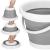 Lighean pliabil, rotund, din plastic si silicon, 25x19cm, 5litri, gri Household NewTrend