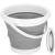 Lighean pliabil, rotund, din plastic si silicon, 25x19cm, 5litri, gri Household NewTrend