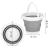 Lighean pliabil, rotund, din plastic si silicon, 25x19cm, 5litri, gri Household NewTrend