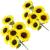 Buchet de flori artificiale din poliester, 2 fire de floarea soarelui, 57cm Household NewTrend