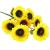 Buchet de flori artificiale din poliester, 2 fire de floarea soarelui, 57cm Household NewTrend