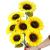 Buchet de flori artificiale din poliester, 2 fire de floarea soarelui, 57cm Household NewTrend