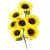 Buchet de flori artificiale din poliester, 2 fire de floarea soarelui, 57cm Household NewTrend