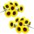 Buchet de flori artificiale din poliester, 2 fire de floarea soarelui, 57cm Household NewTrend