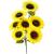 Buchet de flori artificiale din poliester, 2 fire de floarea soarelui, 57cm Household NewTrend