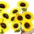Buchet de flori artificiale din poliester, 2 fire de floarea soarelui, 57cm Household NewTrend