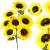 Buchet de flori artificiale din poliester, 2 fire de floarea soarelui, 57cm Household NewTrend