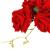 Buchet de flori artificiale din poliester, 6 fire trandafiri, 55cm, rosu Household NewTrend