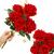 Buchet de flori artificiale din poliester, 6 fire trandafiri, 55cm, rosu Household NewTrend