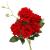 Buchet de flori artificiale din poliester, 6 fire trandafiri, 55cm, rosu Household NewTrend