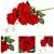 Buchet de flori artificiale din poliester, 6 fire trandafiri, 55cm, rosu Household NewTrend