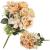 Buchet de flori artificiale din poliester, 9 fire trandafiri, 40cm, roz Household NewTrend