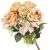 Buchet de flori artificiale din poliester, 9 fire trandafiri, 40cm, roz Household NewTrend