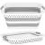 Cos de rufe pliabil tip lighean, cu manere, din plastic si silicon, 53x38x24cm, 24litri, gri Household NewTrend