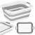 Cos de rufe pliabil tip lighean, cu manere, din plastic si silicon, 53x38x24cm, 24litri, gri Household NewTrend