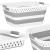 Cos de rufe pliabil tip lighean, cu manere, din plastic si silicon, 53x38x24cm, 24litri, gri Household NewTrend