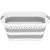 Cos de rufe pliabil tip lighean, cu manere, din plastic si silicon, 53x38x24cm, 24litri, gri Household NewTrend