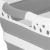Cos de rufe pliabil tip lighean, cu manere, din plastic si silicon, 53x38x24cm, 24litri, gri Household NewTrend