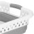 Cos de rufe pliabil tip lighean, cu manere, din plastic si silicon, 53x38x24cm, 24litri, gri Household NewTrend