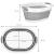 Cos de rufe pliabil tip lighean, cu manere, din plastic si silicon, 54x38x23cm, 24litri, gri Household NewTrend
