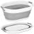 Cos de rufe pliabil tip lighean, cu manere, din plastic si silicon, 62x44x28cm, 39litri, gri Household NewTrend
