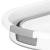 Cos de rufe pliabil tip lighean, cu manere, din plastic si silicon, 62x44x28cm, 39litri, gri Household NewTrend