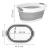 Cos de rufe pliabil tip lighean, cu manere, din plastic si silicon, 62x44x28cm, 39litri, gri Household NewTrend