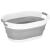 Cos de rufe pliabil tip lighean, cu manere, din plastic si silicon, 62x44x28cm, 39litri, gri Household NewTrend