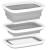 Lighean pliabil, dreptunghiular, din plastic si silicon, 40x29x15cm, 8.5litri, gri Household NewTrend