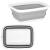 Lighean pliabil, dreptunghiular, din plastic si silicon, 40x29x15cm, 8.5litri, gri Household NewTrend