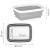 Lighean pliabil, dreptunghiular, din plastic si silicon, 40x29x15cm, 8.5litri, gri Household NewTrend