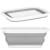 Lighean pliabil, dreptunghiular, din plastic si silicon, 40x29x15cm, 8.5litri, gri Household NewTrend