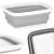Lighean pliabil, dreptunghiular, din plastic si silicon, 40x29x15cm, 8.5litri, gri Household NewTrend