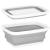 Lighean pliabil, dreptunghiular, din plastic si silicon, 40x29x15cm, 8.5litri, gri Household NewTrend