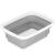 Lighean pliabil, dreptunghiular, din plastic si silicon, 40x29x15cm, 8.5litri, gri Household NewTrend