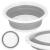 Lighean pliabil, rotund, din plastic si silicon, 37x15cm, 9litri, gri Household NewTrend