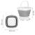 Lighean pliabil, patrat, din plastic si silicon, 30x24cm, 10litri, gri Household NewTrend